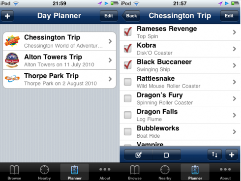 iPhone App Review: Thrill Seeker v2.2 - Theme Park Tourist