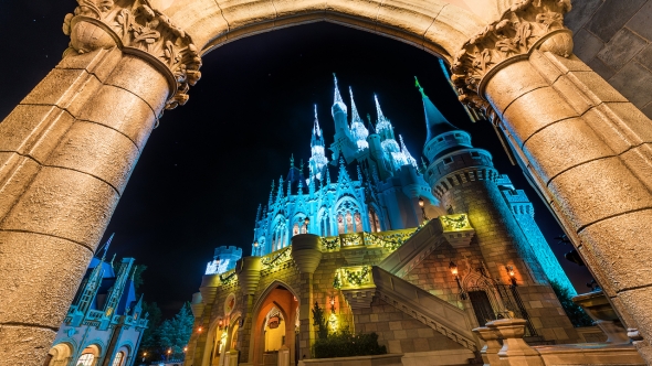 Magic Kingdom at night