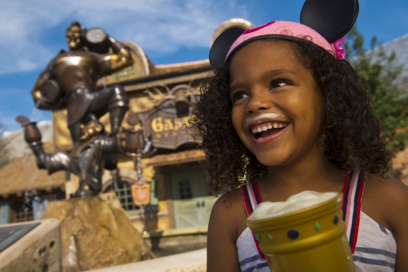 Little girl with ice cream mustache