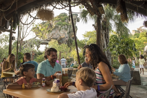 Exterior dining at Satu'li Canteen