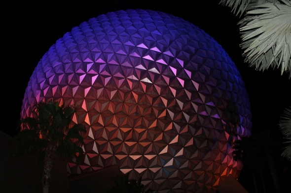 Spaceship Earth at Night