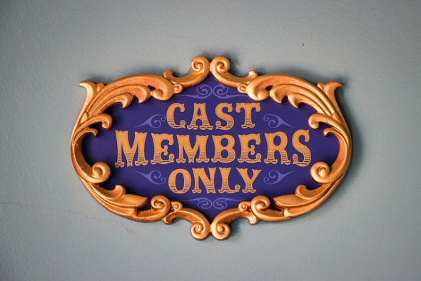 Cast Members sign