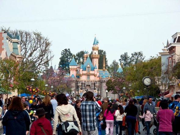 Crowds at Disneyland