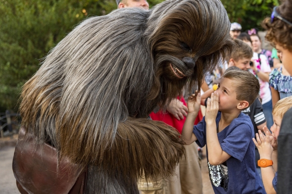 Kid meets Chewbacca