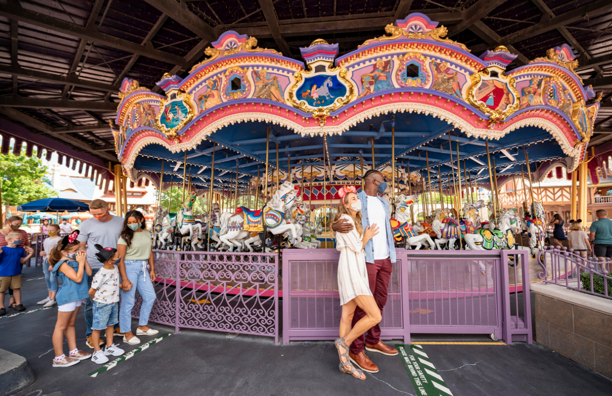 Mask wearing cast members, Disney