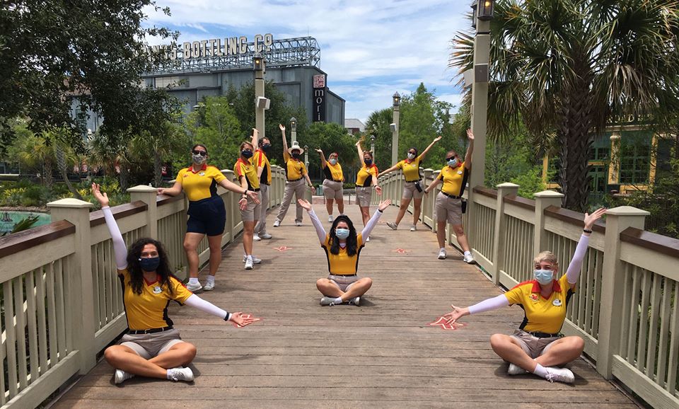 Mask wearing cast members, Disney