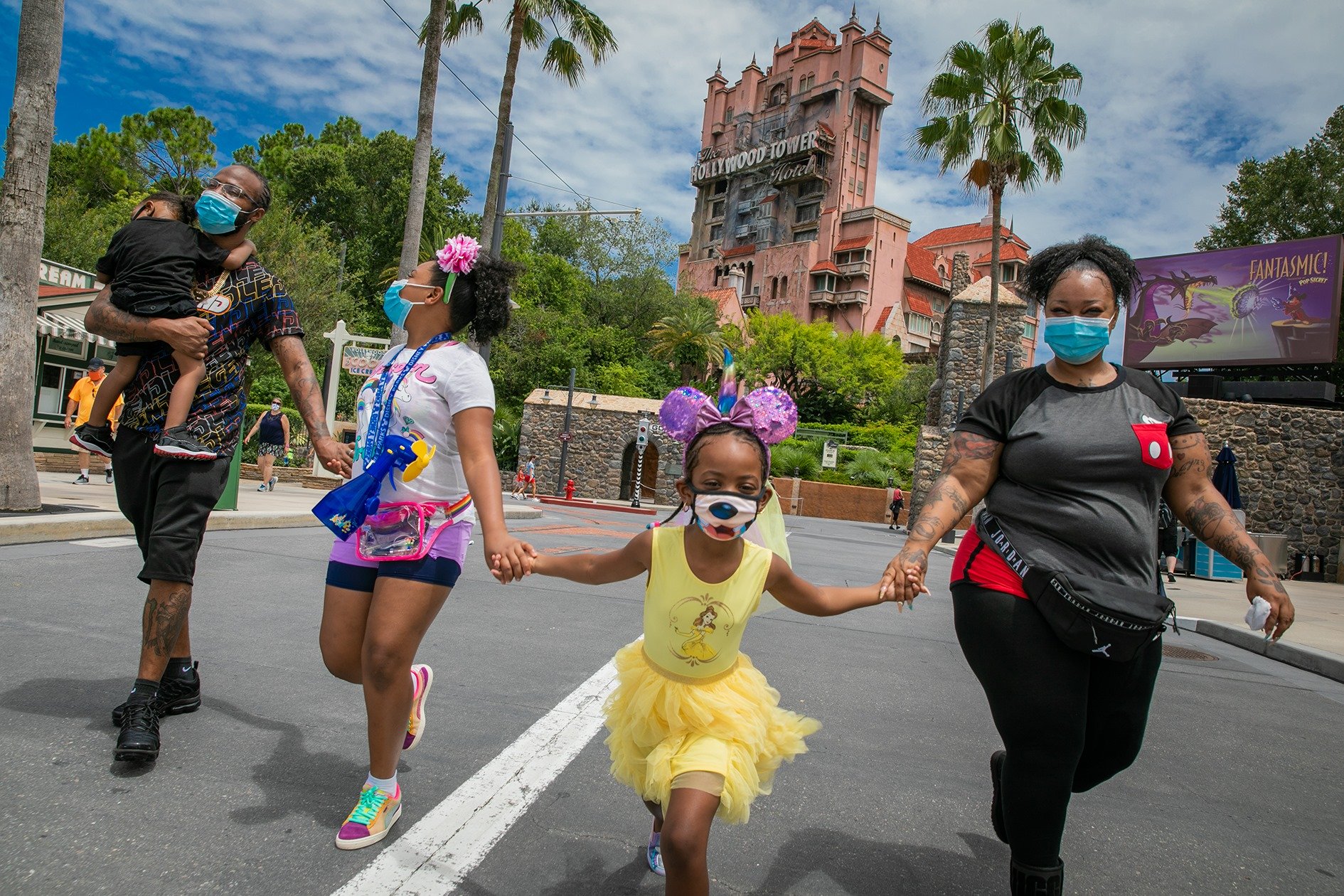 Mask wearing, Disney