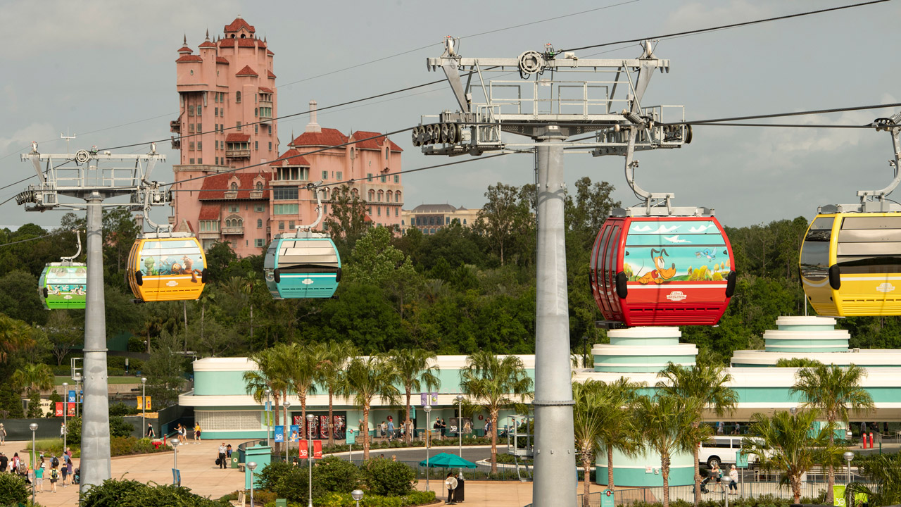 Disney Skyliner near Disney's Art of Animation Resort